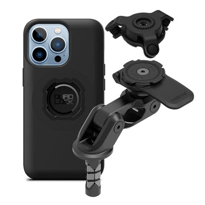 Quad Lock Motorcycle Fork Stem Mount PRO Kit with Vibration Dampener and MAG Phone Case for iPhone 13 Pro - size: iPhone 13 Pro