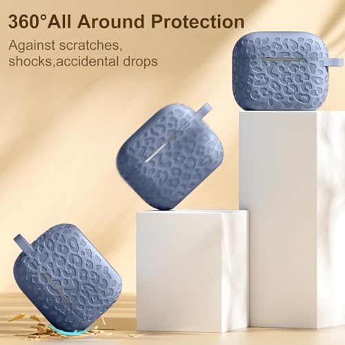 Leopard Engraved for AirPods 5 (2026) and AirPods 4 Case Cover (2024) - color: Lanhui, size: Airpods 5 & 4 Case