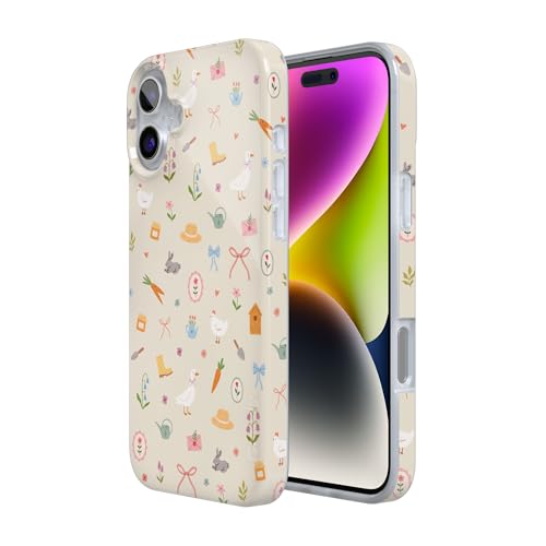 Casely iPhone 16 Case | Hoppy Garden | Spring Things | Compatible with MagSafe | Classic Ultra Thin Design - color: Hoppy Garden | Spring Things, size: Iphone 16