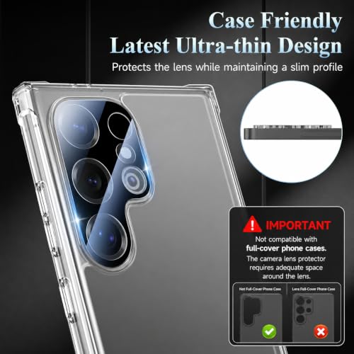 4 Pack Camera Lens Screen Protector for Samsung Galaxy S25 Ultra - size: S25 Ultra