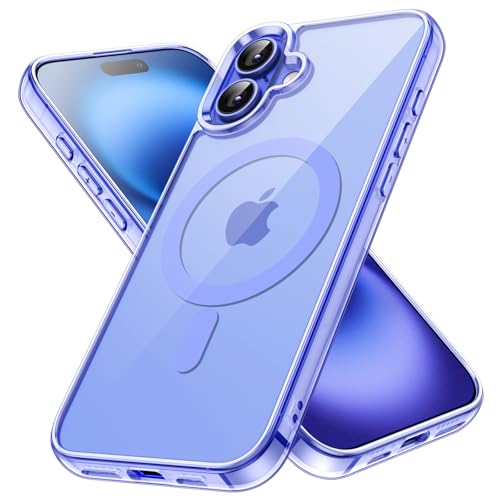 JETech Magnetic Case for iPhone 16 6.1-Inch Compatible with MagSafe, Shockproof Phone Bumper Cover, Anti-Scratch Clear Back (Ultramarine) - color: Ultramarine, size: iPhone 16