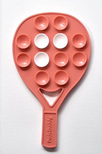 Silicone Suction Phone Mount - Hands-Free Padel Glass, Peach Pop - color: Peach Pop