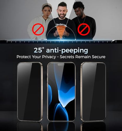 MAGIC JOHN 3rd Gen Upgraded for iPhone 16ProMax Privacy Screen Protector - size: iPhone 16 Pro Max-6.9''