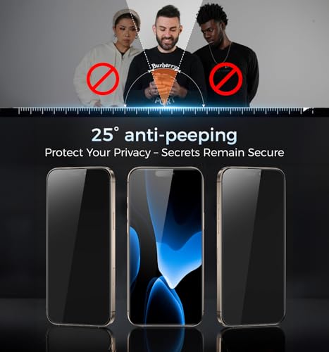 MAGIC JOHN 3rd Gen Upgraded for iPhone 16ProMax Privacy Screen Protector - size: iPhone 16 Pro Max-6.9''