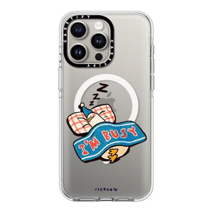 CASETiFY for iPhone 15 Pro Max Case - Impact Clear Compatible with MagSafe | Not Yellowing | 6.6 ft. 3X Military Grade Drop Protection | I'm so busy | Clear - color: I'm so busy, size: Iphone 15 Pro Max (6.7")