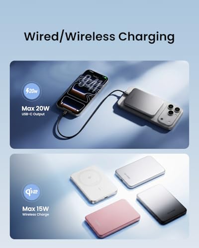 sharge for Magsafe Power Bank 5000mAh Ultra Slim Battery Pack - color: Black