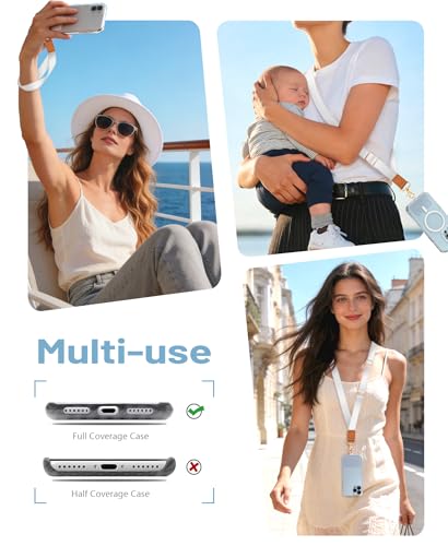 Yonlevres Phone Lanyard Crossbody Strap Wrist Neck Adjustable Women White - color: 0 Wt