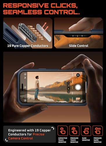 SUPCASE for iPhone 17 Pro Case with Tempered Glass Screen Protector, Azure | Camera Control Cover, Compatible with MagSafe, Built-in Kickstand, Anti-Slip Grip, Full-Body Magnetic Phone Case, UBGrip Pro - color: Azure
