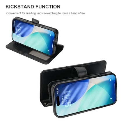 Bocasal Detachable Wallet Case Card Holder for iPhone 17 Air, Black - color: Black