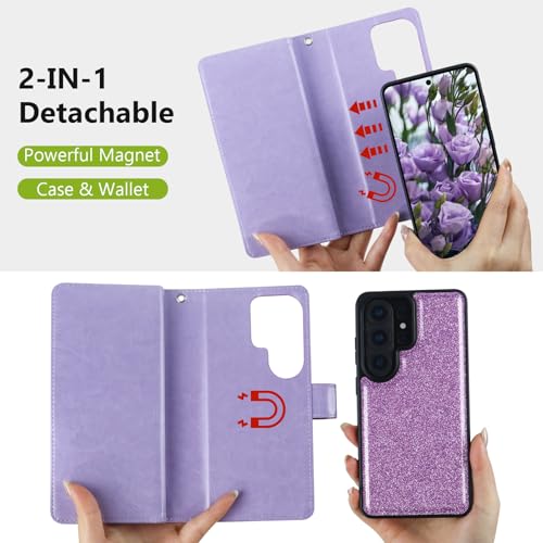 Varikke for Galaxy S26 Ultra Wallet Case Magnetic Detachable, Light Purple - color: Light Purple, size: Galaxy S26 Ultra 6.9"
