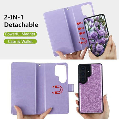 Varikke for Galaxy S26 Ultra Wallet Case Magnetic Detachable, Light Purple - color: Light Purple, size: Galaxy S26 Ultra 6.9"