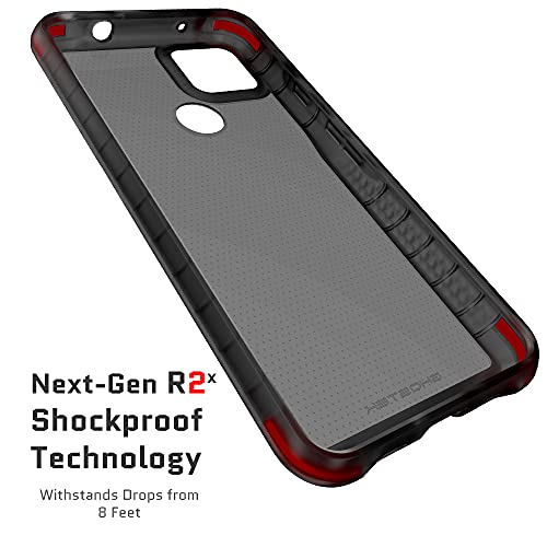 Ghostek Covert Clear Pixel 5a Case with Super Slim Fit Design and Secure Hand Grip Tough Shockproof Heavy Duty Protection Wireless Charging Compatible Cover for 2021 Google Pixel 5a (6.2 Inch) (Smoke) - color: Smoke, size: Pixel 5a