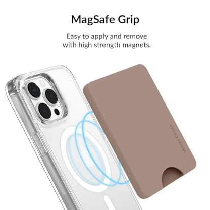 VELVET CAVIAR compatible with MagSafe Wallet - Magnetic Card Holder Wallet for iPhone 12/13/14/15 (Cashmere Taupe) - color: Cashmere Taupe