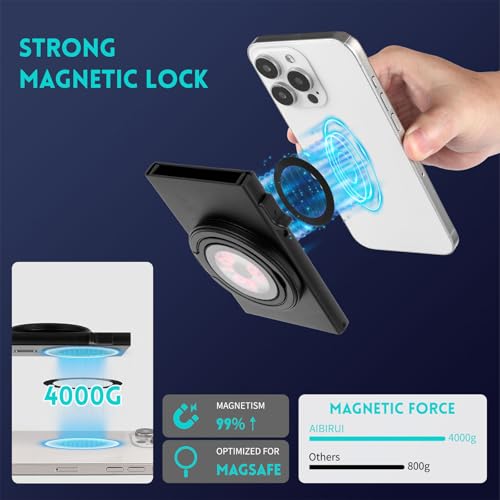 Ridge Wallets for Men,Magnetic Wallet with Stand,Slim Card Holder - color: Black6