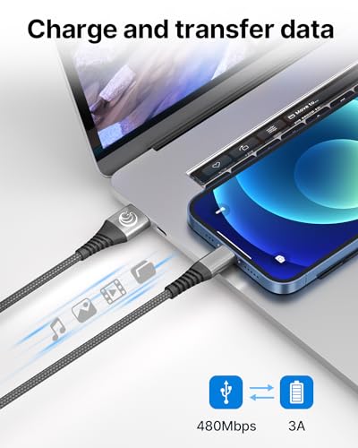 iPhone Charger [Apple MFi Certified] 2Pack 10FT Long Lightning Cable Fast Charging Nylon Braided iPhone Charger Cord USB Cable Compatible with iPhone 14 13 12 11 Pro Max XR XS X 8 7 6 Plus SE iPad - color: 3m gray