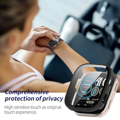 2 Pack for Amazfit Bip 6 Screen Protector Case - color: Black+Black