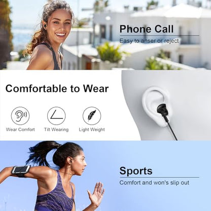 USB C Earbuds Wired Headphones for iPhone 17e 17 Pro Max 17 Air 16 16e 15 - color: Black