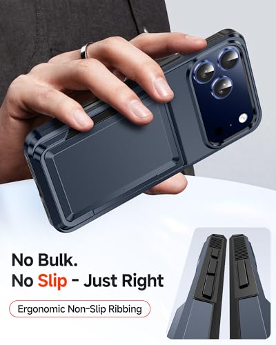 LeYi for iPhone-17-Pro Case Wallet: with Card Holder Blue i Phone iphone17 17pro Cover iPone iohone Protective Funda para Military Grade Heavy Duty Men Phone17 iphone17pro Procase, Navy Blue - color: Blue, size: iPhone 17 Pro 6.3''