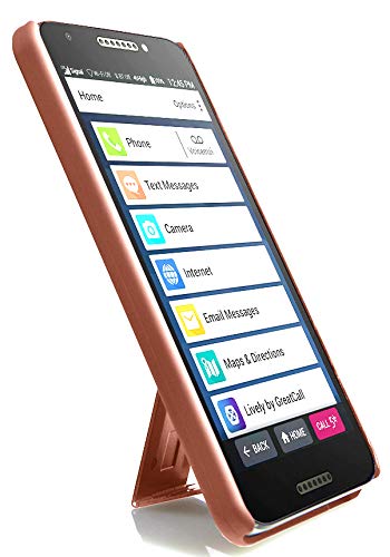 Nakedcellphone Kickstand Cover for Jitterbug Smart 2 Phone Case - Rose Gold | Slim Hard Shell with Stand, Satisfying Texture, For Lively Smart2 (Year 2018, Model 5049SJBS2) - color: Rose Gold