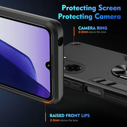 Compatible with Xiaomi Redmi A5 4G Case, Scratch Resistant Magnetism Kickstand for Poco C71 Phone Case Black - color: HY-GZS-black, size: Xiaomi Redmi A5 4G / POCO C71