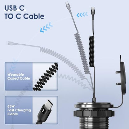 12V USB C Outlet 78W 4 Ports Aluminum Car Charger Socket, Dual PD 30W and Dual QC 18W Car USB Port 12V Charger with Voltmeter and C to C Cable, Suitable for Boat Marine Bus Truck Golf RV Motorcycle - size: 4USB