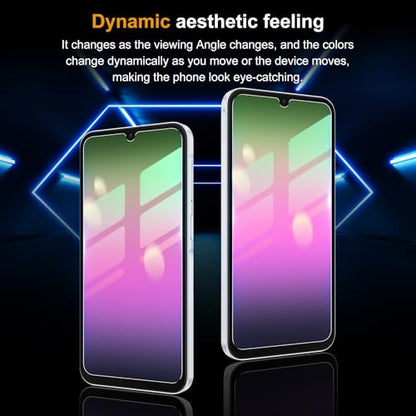2 Pack Galaxy A15 5g Privacy Screen Protector for Samsung Galaxy A15 5g Screen Protector, Gradient Colorful, Anti-Spy, Anti-Blue Light，No Bubble, (PET material)