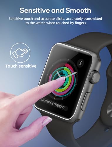 [8 Pack] Screen Protector for Apple Watch Series 38mm 3/2/1 Anti-Scratch,iWatch Self-Healing Soft TPU,Bubble-Free,HD Clear Soft Watch Film,Touch Sensitive,Ultra-thin for iWatch Accessories - size: 38mm Series 3/2/1
