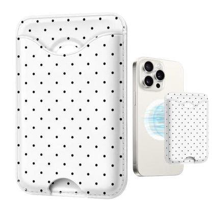 Polka Dot Phone Magnetic Wallet for Magsafe Compatible with iPhone 12-17 Pro Max - color: Polka Dot