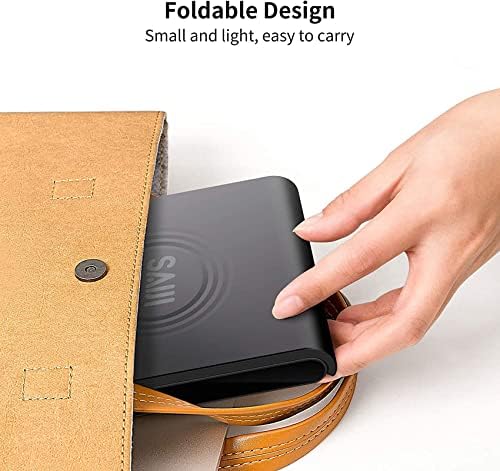 SAIJI Adjustable iPad Stand for Desk Portable Foldable Tablet Stand -Black - color: Black