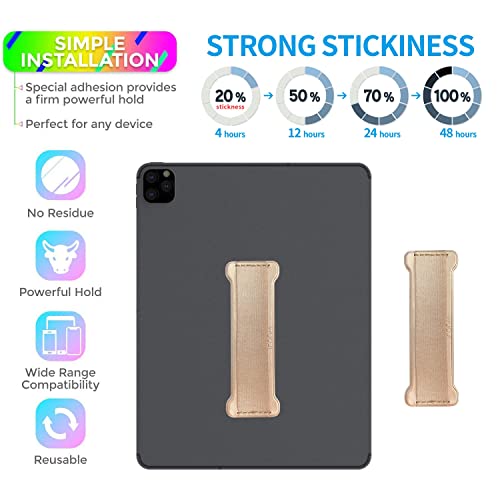 Hand Holder Strap for ipad, Tablet Hand Holder Strap, Universal Handle Grip for iPad Kindle, Mini Tablets and Cases (Gold) - 2PC - color: 2Gold