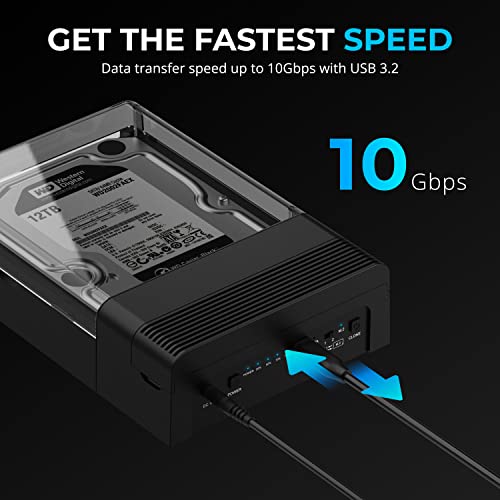 SABRENT Lay Flat NVMe & SATA HDD/SSD Dock, USB-C 10Gbps (DS-UFNC) - size: USB-C Docking Station - Tool-Free
