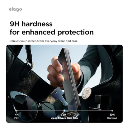 elago 2 Pack Privacy Glass+ Screen Protector for iPhone Air - size: iPhone Air (2 Pack)