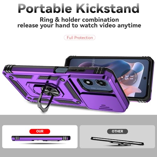 SunStory for Motorola Moto G Play 4G 2024 Case with Kickstand,Purple - color: Purple