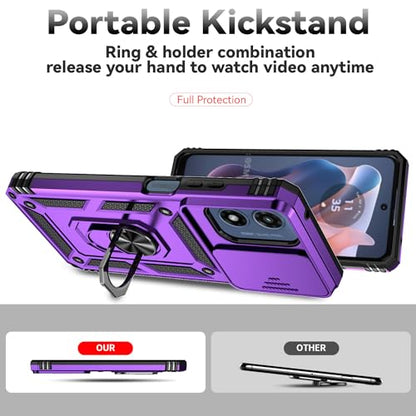 SunStory for Motorola Moto G Play 4G 2024 Case with Kickstand,Purple - color: Purple