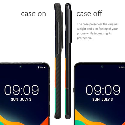 kalibri Aramid Fiber Case Compatible with OnePlus 12 - Case Super Slim Strong Protective Phone Cover - Black Matte - size: 12
