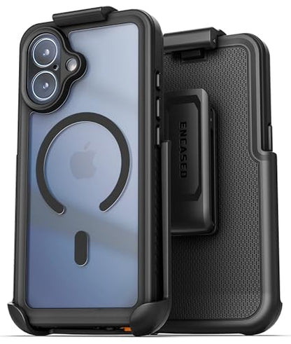 Encased Waterproof Case for iPhone 17 with Belt Clip - IP-68 Full-Body Protection with Camera Control Button and Port Covers [Military Grade] (Compatible with MagSafe) - size: iPhone 17