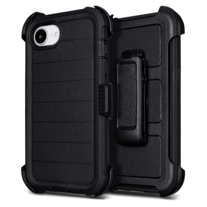 for Defender Phone Case iPhone 17e Case with Clip Holster Kickstand Black | for iPhone 17 e Case Heavy Duty iPhone17e Phone Case Rugged 2 Layers of Sturdy,Anti-Drop for Phone Case 17e Cases Protective - color: Black