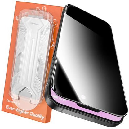 360° Privacy Screen Protector for iPhone 14/13 Pro/13,Full Coverage 9H+ Hardness Tempered Glass Easy Installation Anti Spy Private Bubble-Free