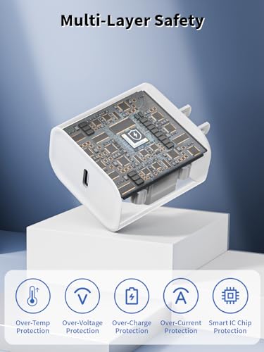 iPhone 14 13 Pro Max Charger Fast Charging,MFi Certified Apple ChargerBlock - color: White 10foot