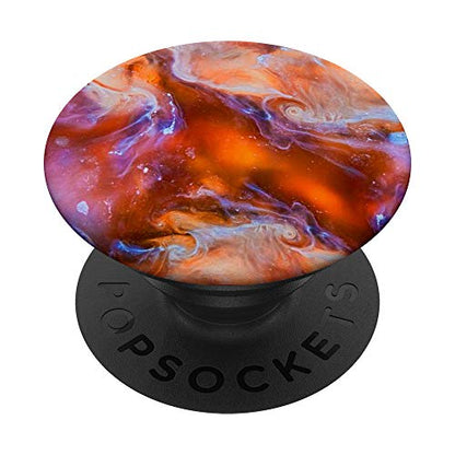 Liquid Orange Ceramic Design: Swirling Purple & Great Gift PopSockets Grip and Stand for Phones and Tablets