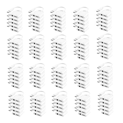 Criello USB C to 3.5mm Headphone and Charger Adapter - color: White, size: 100 Pack