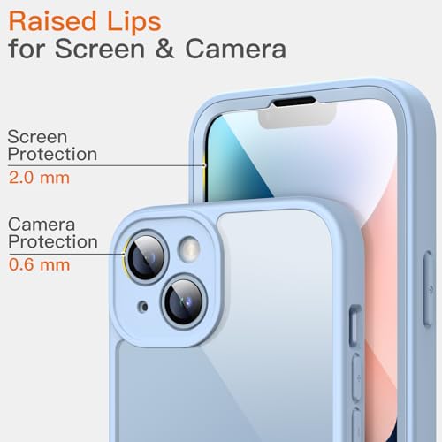 JETech Case for iPhone 14, 360° Protection, Light Blue - color: Light Blue