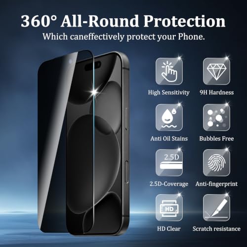 Privacy Screen Protector for iPhone 18 Pro Max - size: iPhone 18 Pro max 2+2PCS