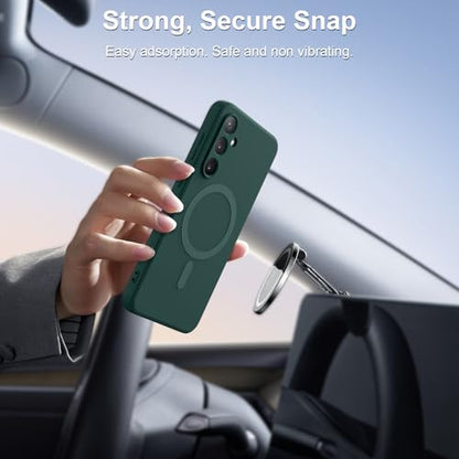 for Galaxy A15 5G Case,Magnetic,Wireless Charging,Slim Dark Green | Soft TPU Silicone Cover Phone Case for Samsung Galaxy A15 5G,Dark Green - color: Dark Green