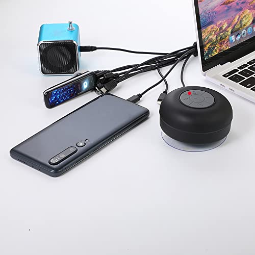 Cutwif 10 in 1 Multi Charging Cable, Universal Multiple Charging Cord Cable with 10 Ports for Cell Phones Speaker MP3 MP4 & More