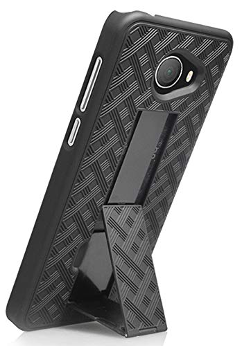 Nakedcellphone Kickstand Cover for Jitterbug Smart 2 Phone Case - Black | Slim Hard Shell with Stand, Satisfying Texture, For Lively Smart2 (Year 2018, Model 5049SJBS2) - color: Black