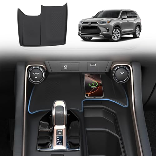 Wireless Charging Mat Compatible with 2024 2025 Toyota Grand Highlander, Non-Slip Silicone Protective Liner for Interior Accessories