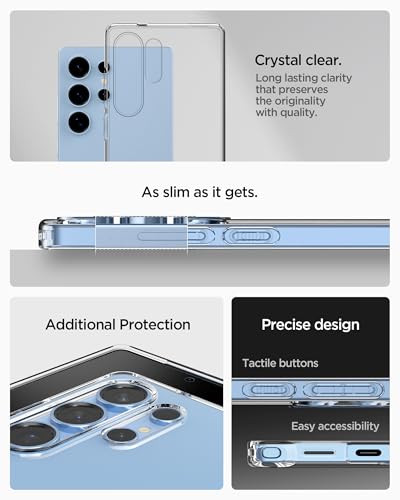 Spigen Liquid Crystal Designed for Galaxy S25 Ultra Case (2025) [Anti-Yellowing], [Military-Grade Protection] - Crystal Clear - color: Crystal Clear, size: 6.8in (Galaxy S25 Ultra)