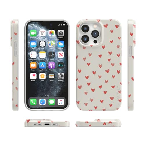Casely iPhone 14 Pro Case | Love Letters | Doodle Hearts | Compatible with MagSafe | Classic Ultra Slim Design - color: Love Letters | Doodle Hearts, size: iPhone 14 Pro