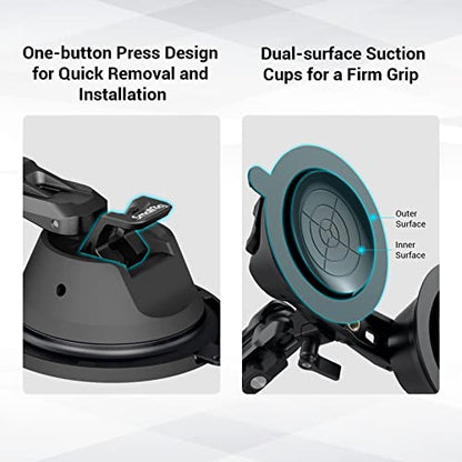 SmallRig Camera Suction Cup Mount for GoPro/for DJI/Action Cameras - 3566